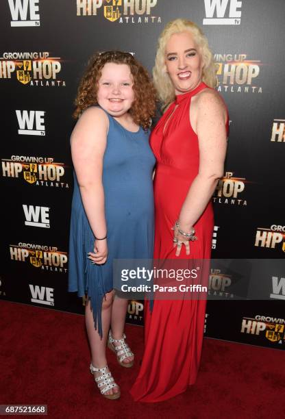 Television personalities Alana Thompson and June Shannon attends "Growing Up Hip Hop Atlanta" Atlanta Premiere at Woodruff Arts Center on May 23,...
