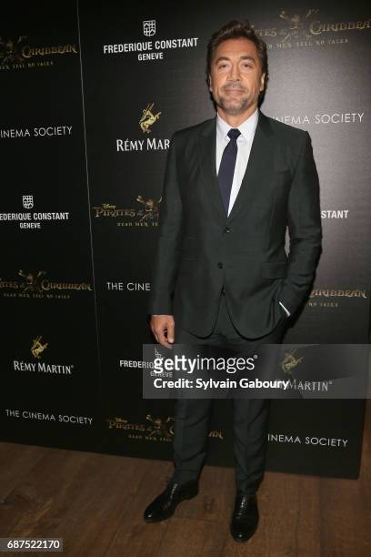 Javier Bardem attends The Cinema Society with Remy Martin & Frederique Constant host a screening of "Pirates of the Caribbean: Dead Men Tell No...