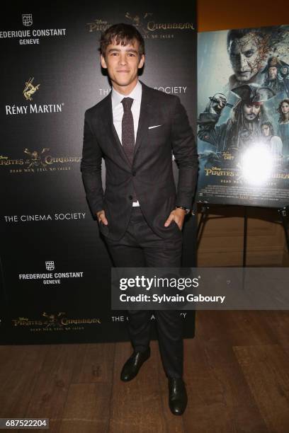 Brenton Thwaites attends The Cinema Society with Remy Martin & Frederique Constant host a screening of "Pirates of the Caribbean: Dead Men Tell No...