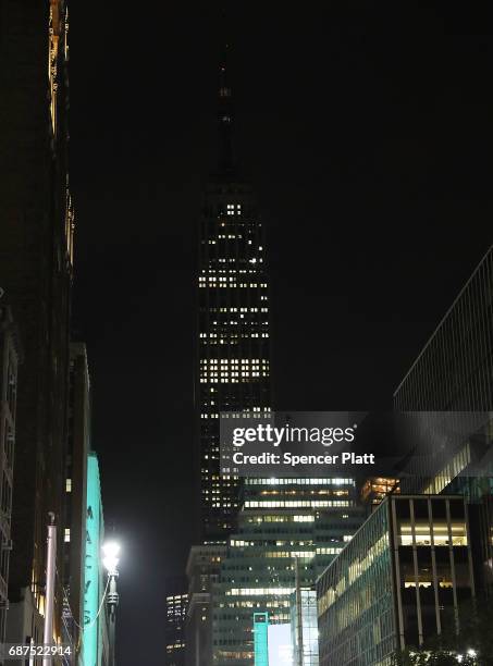 New York's Empire Sate Building went dark on Tuesday night in observance of the victims of a terrorist attack in the English city of Manchester on...