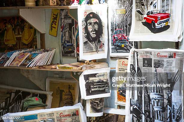 street scenes through havana city. - for sale newspaper stock pictures, royalty-free photos & images