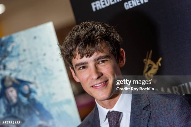 Actor Brenton Thwaites attends The Cinema Society host a screening of "Pirates Of The Caribbean: Dead Men Tell No Tales" at Crosby Street Hotel on...