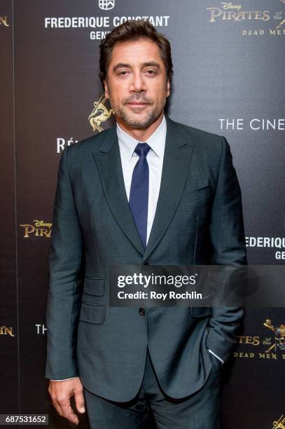 Actor Javier Bardem attends The Cinema Society host a screening of "Pirates Of The Caribbean: Dead Men Tell No Tales" at Crosby Street Hotel on May...