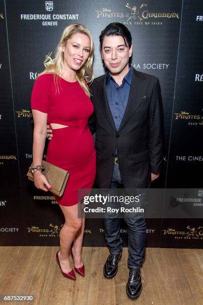 Kiera Chaplin and Malan Breton attend The Cinema Society host a screening of "Pirates Of The Caribbean: Dead Men Tell No Tales" at Crosby Street...