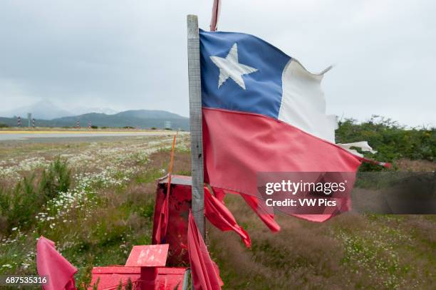 Gaucho Gil Shrine on Hillside, Chile, south america.