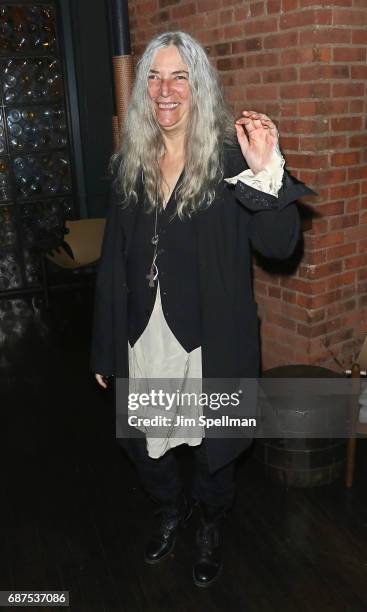 Singer/songwriter Patti Smith attends the screening after party for "Pirates Of The Caribbean: Dead Men Tell No Tales" hosted by The Cinema Societ at...