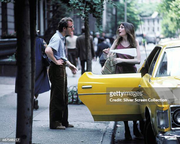 Actor, writer and director Woody Allen as Alvy Singer and actress Diane Keaton as Annie Hall in the film 'Annie Hall', 1977.