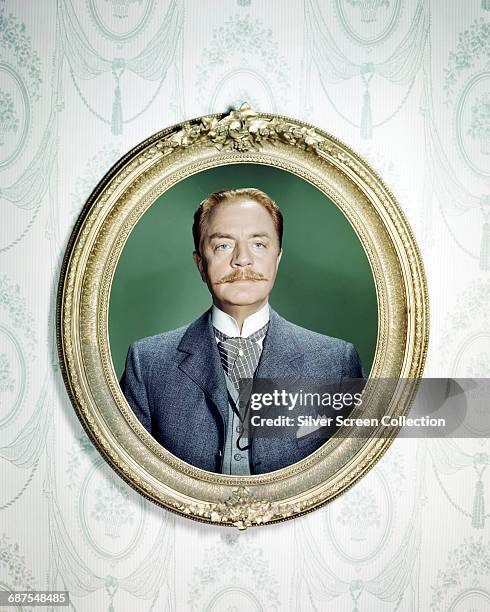 American actor William Powell in a portrait frame in a publicity still for the film 'Life with Father', 1947.