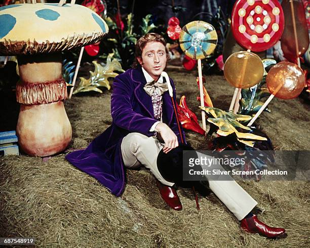 American actor Gene Wilder as Willy Wonka in the film 'Willy Wonka & the Chocolate Factory', 1971.