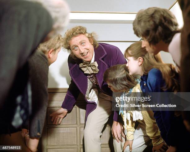 Actors Gene Wilder as Willy Wonka in the film 'Willy Wonka & the Chocolate Factory', 1971.