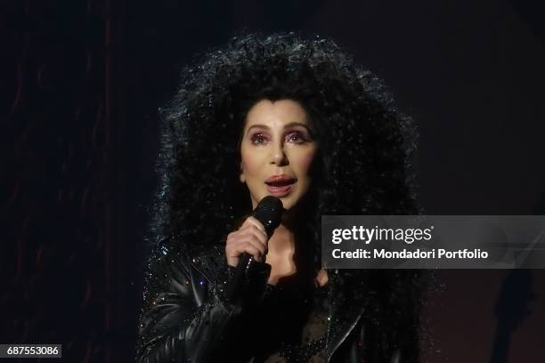 American singer Cher performs at Mgm National Harbor during her show "Classic Cher". Washington , March 17, 2017