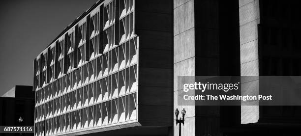 The U.S. Department of Health is seen in Washington, D.C., April 28 which is one of the district's several buildings of brutalism architecture, is ....