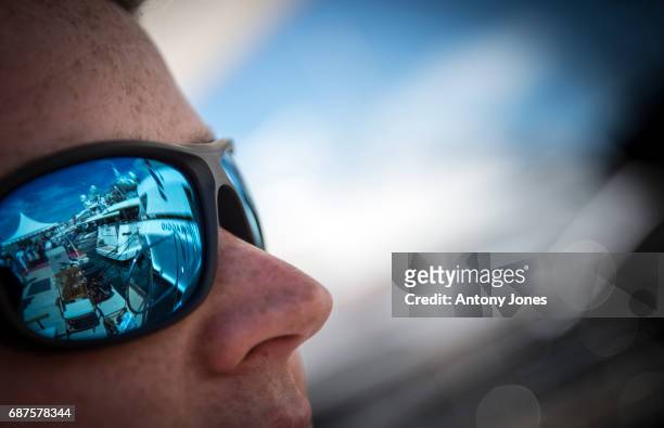 General view of atmosphere reflected on sunglasses during the 70th annual Cannes Film Festival at on May 23, 2017 in Cannes, France.