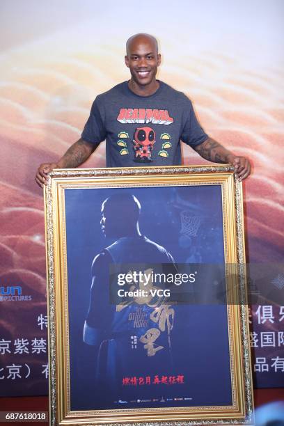 American basketball player Stephon Marbury attends a press conference of director Yang Zi's film 'My Other Home' on May 24, 2017 in Beijing, China.
