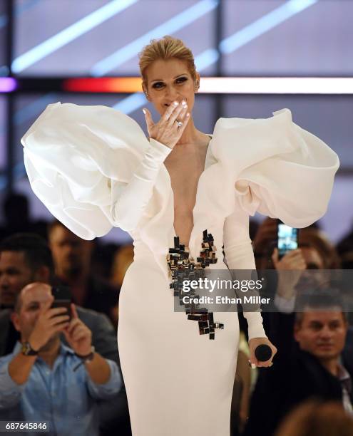 Singer Celine Dion performs during the 2017 Billboard Music Awards at T-Mobile Arena on May 21, 2017 in Las Vegas, Nevada.