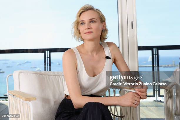 Diane Kruger attends Kering Talks Women In Motion At The 70th Cannes Film Festival at Hotel Majestic on May 24, 2017 in Cannes, France.