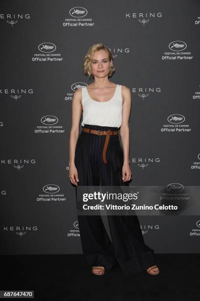 Diane Kruger attends Kering Talks Women In Motion photocall At The 70th Cannes Film Festival at Hotel Majestic on May 24, 2017 in Cannes, France.