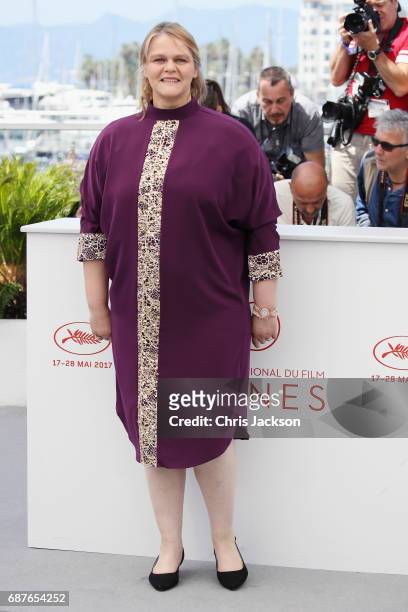 Actress Severine Caneele attends the "Rodin" photocall during the 70th annual Cannes Film Festival at Palais des Festivals on May 24, 2017 in Cannes,...
