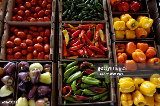 Vegetables/produce for sale at market.