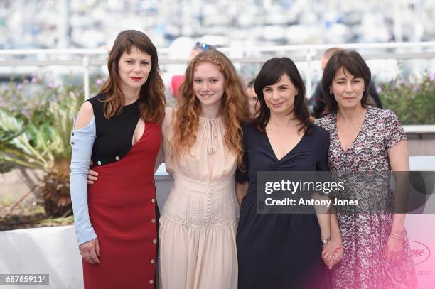 Barbora Bobulova, Charlotte Cetaire, director Annarita Zambrano and Marilyne Canto attends the "Dopo La Guerra - Apres La Guerre" photocall during...