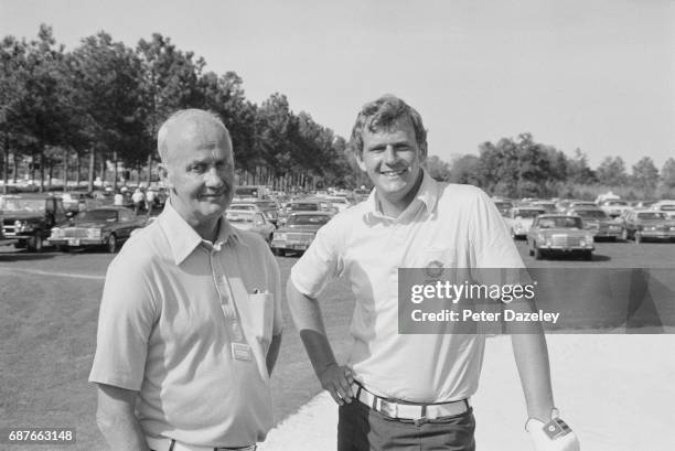 Sandy Lyle and his father Alex Lyle at the 1980 44th US Masters at Augusta National golf club, Augusta Georgia April 13th 1980