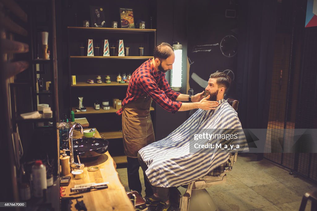 Barber-Client Consultation