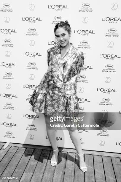 Chompoo Araya is photographed at the L'Oreal Terrace during the Cannes film festival on May 21, 2017 in Cannes, France.