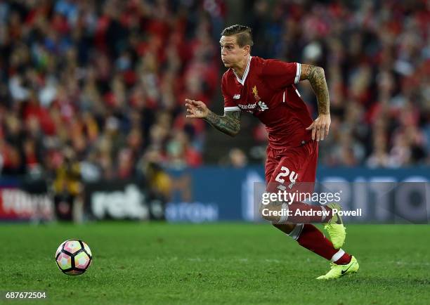 Daniel Agger of Liverpool during the International Friendly match between Sydney FC and Liverpool FC at ANZ Stadium on May 24, 2017 in Sydney,...