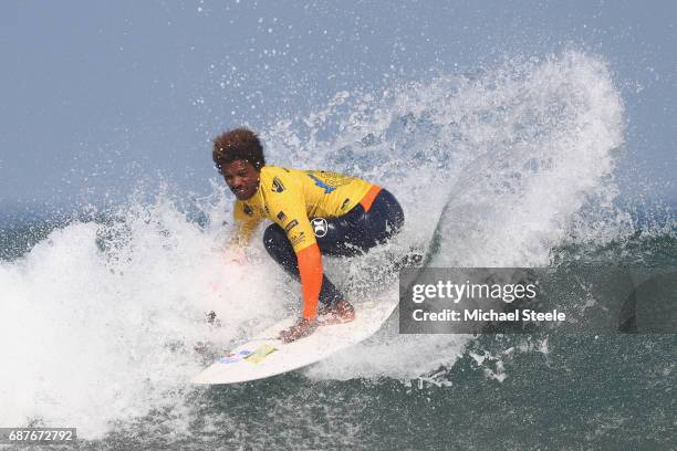 Jean Carlos Oli Gonza of Panama competes in the Men's Repechage Round 1 during day five of the ISA World Surfing Games 2017 at Grande Plage on May...