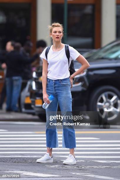 Karlie Kloss seen out in Manhattan on May 23, 2017 in New York City.