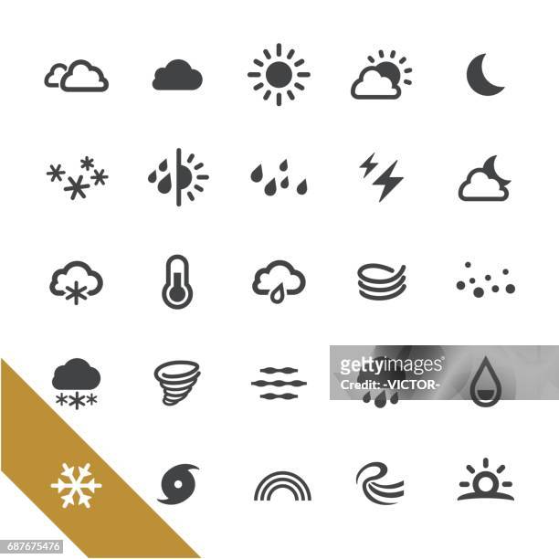 weather icons - select series - weather stock illustrations