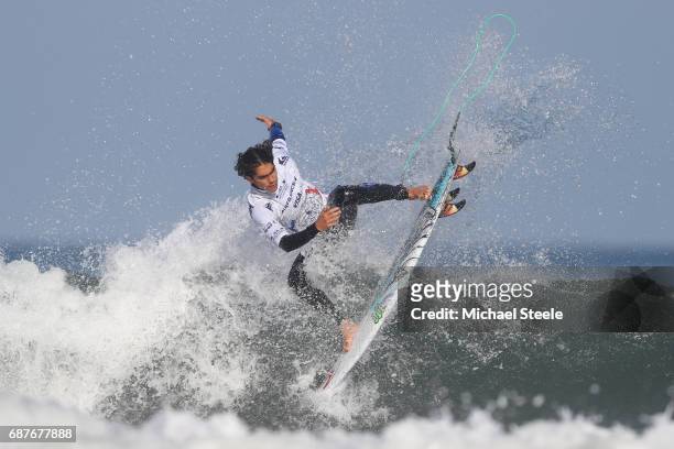 Guillermo Satt of Chile competing in the Men's Repechage Round 1 during day five of the ISA World Surfing Games 2017 at Grande Plage on May 24, 2017...
