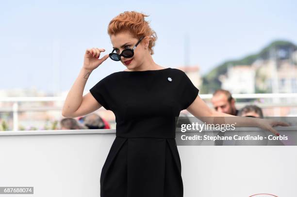 Dolores Fonz attends the "La Cordillera - El Presidente" photocall during the 70th annual Cannes Film Festival at Palais des Festivals on May 24,...