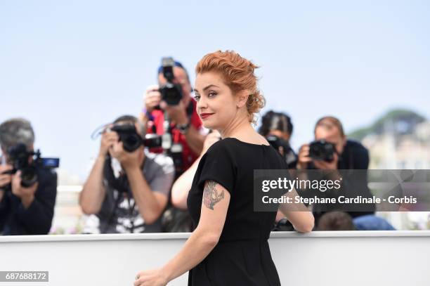 Dolores Fonz attends the "La Cordillera - El Presidente" photocall during the 70th annual Cannes Film Festival at Palais des Festivals on May 24,...