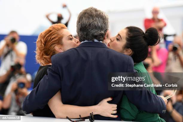 Erica Rivas, Ricardo Darin and Dolores Fonzi attend the "La Cordillera - El Presidente" photocall during the 70th annual Cannes Film Festival at...