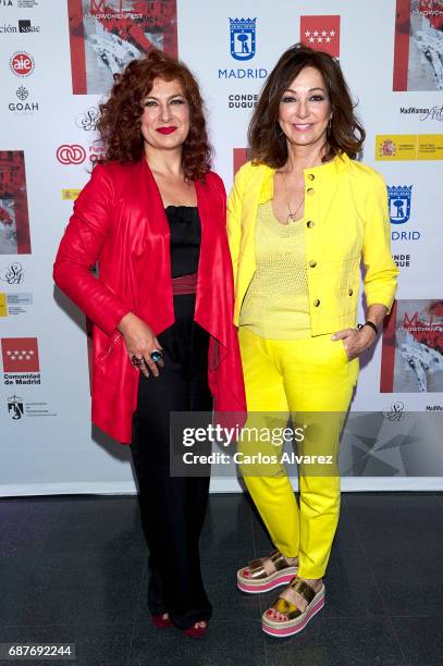 Pilar Jurado and Ana Rosa Quintana attend the 'Madwomenfest' presentation at the Palacio de los Deportes WiZink Center on May 24, 2017 in Madrid,...