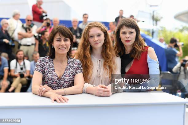 Barbora Bobulova, Charlotte Cetaire and Marilyne Canto attend the "Dopo La Guerra - Apres La Guerre" photocall during the 70th annual Cannes Film...