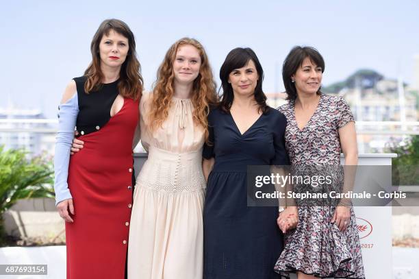 Barbora Bobulova, Charlotte Cetaire, director Annarita Zambrano and Marilyne Canto attend the "Dopo La Guerra - Apres La Guerre" photocall during the...