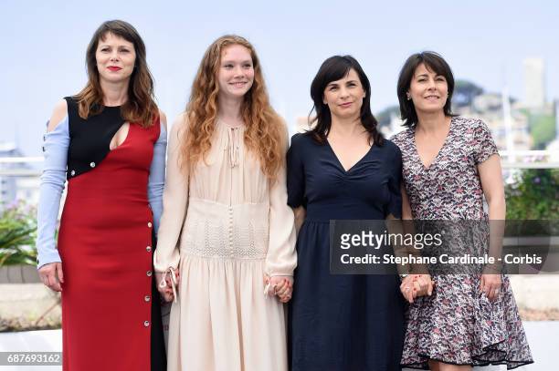 Barbora Bobulova, Charlotte Cetaire, director Annarita Zambrano and Marilyne Canto attend the "Dopo La Guerra - Apres La Guerre" photocall during the...