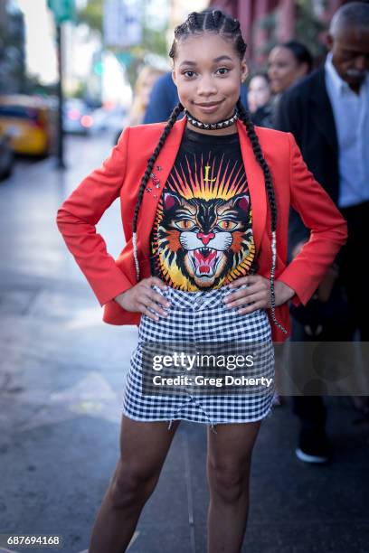 Actress Kyla-Drew Simmons arrives at the Lifetime Hosts Fan Gala And Advance Screening For "Michael Jackson: Searching For Neverland" at Avalon on...