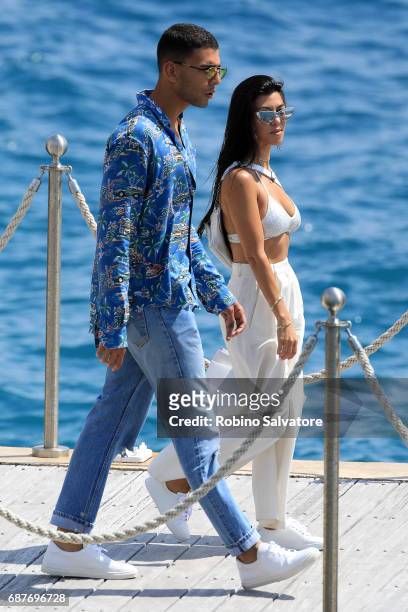 Kourtney Kardashian and Younes Bendjima are spotted during the 70th annual Cannes Film Festival at on May 24, 2017 in Cannes, France.