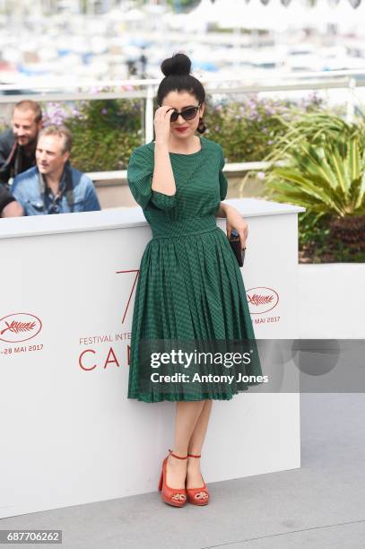 Erica Rivas attends the "La Cordillera - El Presidente" photocall during the 70th annual Cannes Film Festival at Palais des Festivals on May 24, 2017...