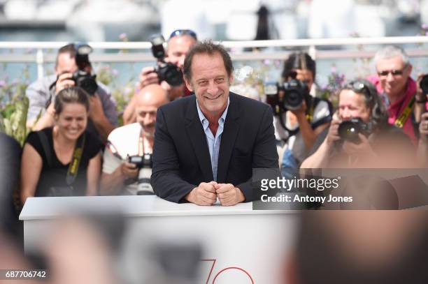 Vincent Lindon attends the "Rodin" photocall during the 70th annual Cannes Film Festival at Palais des Festivals on May 24, 2017 in Cannes, France.