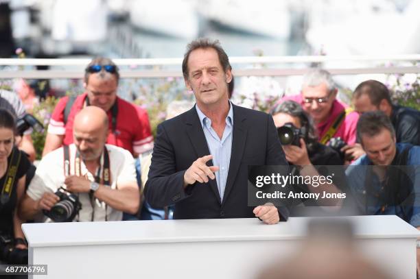 Vincent Lindon attends the "Rodin" photocall during the 70th annual Cannes Film Festival at Palais des Festivals on May 24, 2017 in Cannes, France.