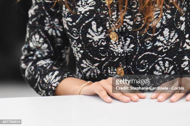 Izia Higelin attends the "Rodin" photocall during the 70th annual Cannes Film Festival at Palais des Festivals on May 24, 2017 in Cannes, France.