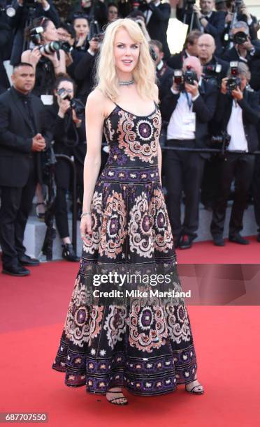 Nicole Kidman attends the 70th Anniversary screening during the 70th annual Cannes Film Festival at Palais des Festivals on May 23, 2017 in Cannes,...