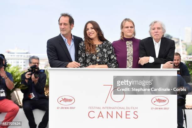 Director Jacques Doillon, actors Izia Higelin, Severine Caneele and Vincent Lindon attend the "Rodin" photocall during the 70th annual Cannes Film...