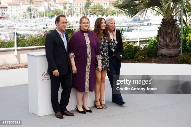 Director Jacques Doillon, actors Izia Higelin, Severine Caneele and Vincent Lindon attend the "Rodin" photocall during the 70th annual Cannes Film...