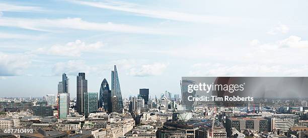 london view with clouds - salesforce tower london stock pictures, royalty-free photos & images