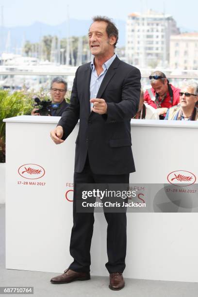 Vincent Lindon attends the "Rodin" photocall during the 70th annual Cannes Film Festival at Palais des Festivals on May 24, 2017 in Cannes, France.